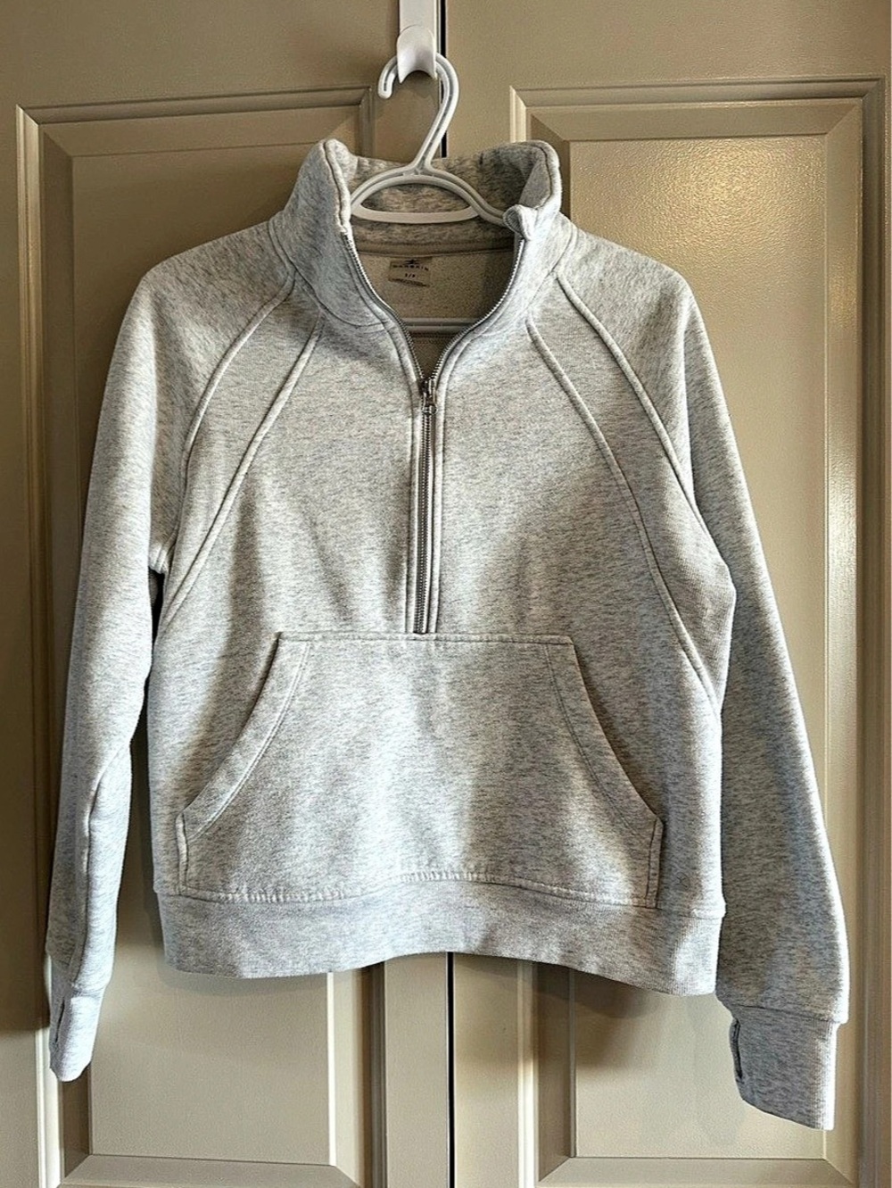 Danskin Women's Luxe Half Zip Pullover Gray S